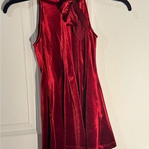 GB Girls Red Velvet Formal Dress